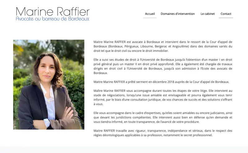 Marine Raffier (EI) avocate à Bordeaux